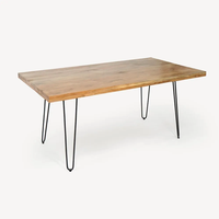 Table à manger moderne en bois massif scandinave - Clip pour appartement, hôtel, hôpital