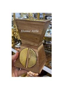Antique Design Incense <b>Bakhoor</b> Burner Wood And Steel Gold Polished Incense Burner For Home Decor Accessories - Product Image 3