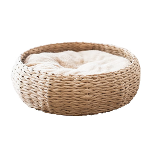 Literie en rotin pour animaux de compagnie | Lavable à chaud | Lit apaisant | Facile à utiliser et à laver à la main | Matériaux 100% naturels respectueux de l'environnement - Product Image 5