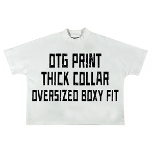 Camiseta Oversize con Estampado Gráfico, Transpirable, de Algodón Grueso de Alta Calidad, Estilo Urbano, Holgada - Product Image 3