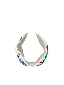 Elegant Multi Color Beaded Hairbands Premium Quality Soft Silk Material Girls Trendy Sports Casual Chic Custom Size <b>Headbands</b> - Product Image 4