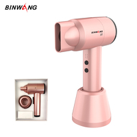 Sèche-cheveux sans fil rechargeable Binwang 300W à ions négatifs, alimenté par batterie, avec buse, pour usage en hôtel et en extérieur