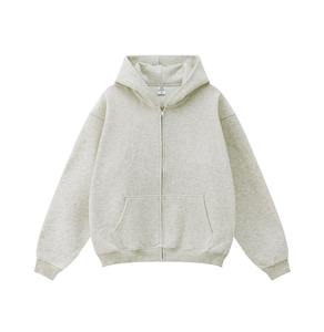 Sweat à capuche zippé avec logo personnalisé 100% coton épais épaules tombantes Chaleur supérieure Appel urbain moderne Équipes d'esports Équipages d'entraînement - Product Image 4