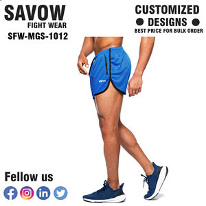 กางเกงขาสั้นผู้ชายผ้าฝ้ายทนทานผสมกับเย็บเสริมและกระเป๋าลึกสร้างขึ้นสำหรับใช้ออกกำลังกายในยิมที่ทนทาน - Product Image 3