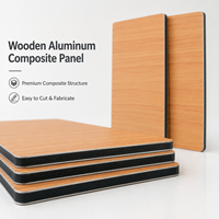 Panneau composite aluminium-plastique (ACP) finition grain de bois, prix usine, 4x8, pour façade de bâtiment commercial