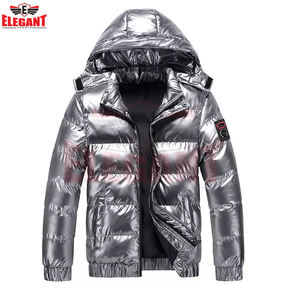 Chaqueta acolchada para hombre, manga larga, diseño personalizado, brillante, con relleno, abrigo de invierno, chaqueta acolchada para hombre de Elegant Sports - Product Image 2