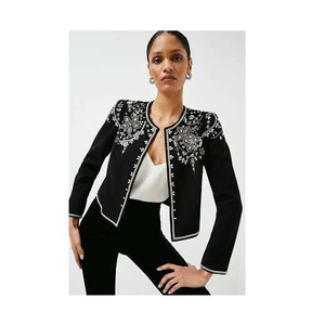 Chaquetas bordadas con cuentas para mujer de calidad de exportación Ropa de fiesta al por mayor Moda hecha en India - Product Image 6