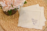 Sous-verres réutilisables en lin 100% monogrammés Nature4u, style japonais, serviettes de boisson personnalisées, broderie personnalisée, logo couleur personnalisé