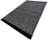 Tapis en laine tissé à la main par un designer, antidérapant, moderne, noué à la main, élégant, en fil de couleur naturelle, texture épaisse, tissage plat, pour intérieur