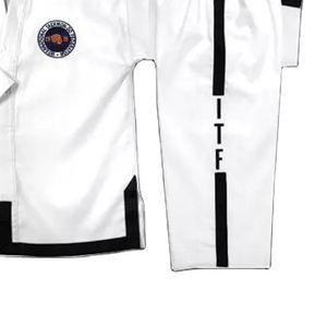 Uniforme de Taekwondo ITF au design moderne, confortable et durable, idéal pour l'entraînement. - Product Image 2