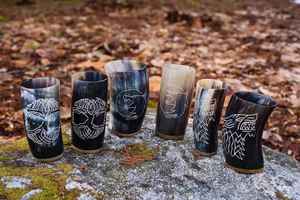 Taza Decorativa Impermeable con Diseño de Animal, Cuerno de Búfalo con Acabado Pulido a Mano con Grano Natural para Amantes de los Vikingos - Product Image 6