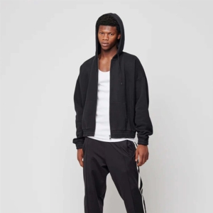 เสื้อมีฮู้ดปักลายขนแกะ frenchterry แบบติดทนนานแบบโอเวอร์ไซส์ทรงกล่องไซส์ - Product Image 6