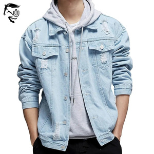 2025 Street Style Casual Denim Jacket Custom OEM Blue Jean Coat con decoración de botones al por mayor para hombres y mujeres para invierno - Product Image 4