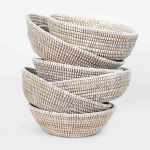 ตะกร้าสานมือจากหญ้าทะเล สำหรับเก็บของในตู้กับข้าว  ภาชนะเก็บของ  ตะกร้าจากหญ้าทะเลที่เป็นมิตรกับสิ่งแวดล้อม - Product Image 2