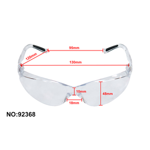 Lunettes de sécurité enveloppantes monobloc durables Vision périphérique améliorée Lentilles en polycarbonate certifiées CE Anti-rayures Anti-buée - Product Image 4