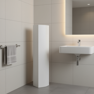 Conjunto de Columna de Baño Moderna de 139 cm de Alto, Ahorradora de Espacio, en Blanco Mate, Modelo Havana - Product Image 3