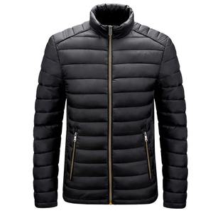 Chaqueta de invierno con logotipo personalizado de alta calidad al por mayor para hombre estilo burbuja acolchada con bolsillos de lona OEM impreso - Product Image 2