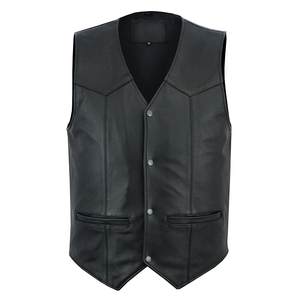 2025 Top Seller Best Western cuero vaquero invierno ecológico a prueba de viento de alta calidad High Street Chaleco de hombre chaleco Pakistán - Product Image 1