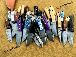 มีดด้ามไม้มะกอกมีใบมีดยึดแบบยุทธวิธีมีด EDC มีดล่าสัตว์ตั้งแคมป์ - Product Image 6