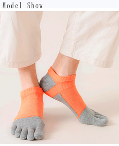 Calcetines tobilleros de cinco dedos personalizados al por mayor, calcetines tobilleros cómodos transpirables deportivos para hombre, antifricción - Product Image 4