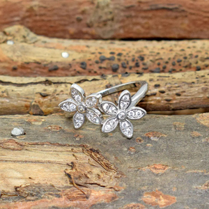 แหวนเพชรสวิสสุดหรูแหวนเพชรสวิสรูปดอกไม้สุดหรู925เงินสเตอร์ลิงเครื่องประดับแบบวางซ้อนกันได้สำหรับหมั้นของขวัญสำหรับผู้หญิง - Product Image 5