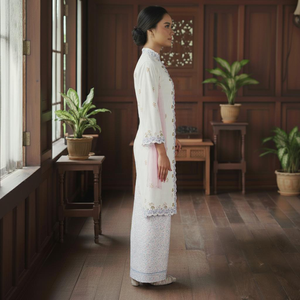 2025 Viral Modest Vintage Embroidered Kebaya <b>Cardigan</b> Eco-Friendly Geometric Pattern Printed Cey Crepe Ironless Ready Stock - Product Image 2