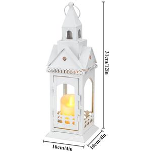 Church Style <b>Candle</b> <b>Lantern</b> Decorative Outdoor <b>Candle</b> <b>Holder</b> with Tempered Glass for Living Room Christmas Decorations Factory - Product Image 3