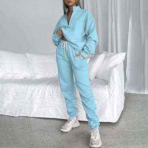 Conjunto de pantalones de chándal y sudaderas con capucha personalizadas para mujer, ropa de calle de dos piezas de talla grande, fabricantes de chándal para mujer - Product Image 2