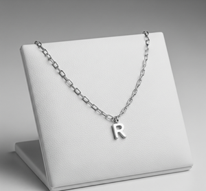 Unisexe 925 Argent Rhodium & Or Plaqué Lien Chaîne Collier Alphabet Lettre Charme Tendance Mode Pendentif Hommes Usage Quotidien Cadeau - Product Image 5