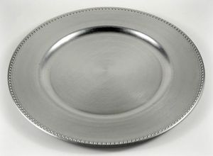 Plato de Presentación de Acero Inoxidable Estilo Americano, Acabado Plateado, 100 Piezas, Vajilla Ecológica para Eventos - Product Image 3