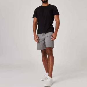 Short en coton de vêtements de sport d'été pour hommes de couleur unie à séchage rapide et confortable à bas prix avec short imprimé brodé de logo personnalisé - Product Image 5