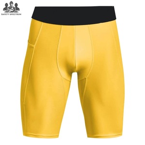 Customized Logo Adult Size <b>Men</b> Sporty Mid <b>Compression</b> <b>Shorts</b> Elastic Waist Active Wear Solid Eco-Friendly Breathable Quick Dry - Product Image 1