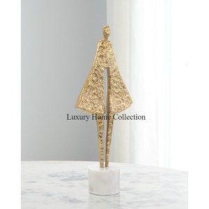 Attractive Look Wholesale Decorative Sculpture Gold Color Unique Design Handmade Tabletop Admirable <b>Objects</b> for Office and Home - Product Image 2