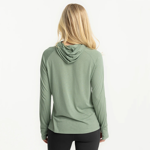 Sudadera de Pesca Ligera de Bambú Personalizada para Mujer, Protección UV, Absorbe la Humedad, Sudadera de Pesca de Bambú Orgánico, Camisa para Exteriores con Orificio para el Pulgar - Product Image 1