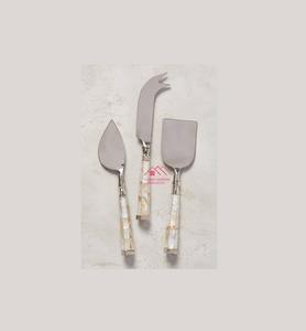 Ramita hecha a mano de latón con mango de flor, servidor de pastel de acero inoxidable con acabado dorado, juego de servidor de pastel de boda - Product Image 6