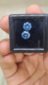 Royal Blue Round Shape <strong>Moissanite</strong> Diamond Diamond Pendant Other <strong>Moissanite</strong> Necklace <strong>Wholesale</strong> <strong>Moissanite</strong>