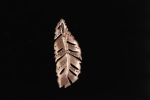 Colgante DE PLATA 925 con forma de hoja de moda caliente de moda con colgante Floral chapado en oro rosa - Product Image 3