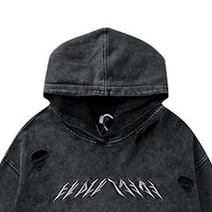 เสื้อฮู้ดผู้ชายผ้าคอตตอนโอเวอร์ไซส์ผ้า100% สตรีทแวร์ผ้าคอตตอนซักได้โลโก้ออกแบบได้ตามที่ต้องการ - Product Image 3