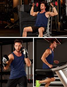 Débardeur Essentiel pour Homme à Séchage Rapide, Respirant, Écologique, en Spandex/Coton, Doux, Léger, Confortable pour la Mobilité et le Relaxation - Product Image 3