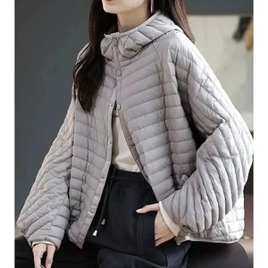 Femmes nouveau léger automne/hiver veste mode à capuche lâche Parker vers le bas coton manteau XL taille Long tissu - Product Image 6