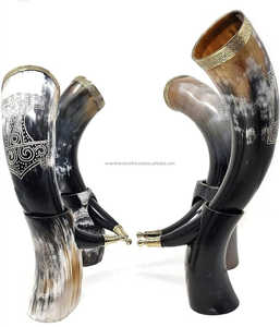 Cuerno para beber vikingo pulido respetuoso con el medio ambiente hecho a mano natural personalizado de la mejor calidad para restaurante y Hotel en casa de la India. - Product Image 1