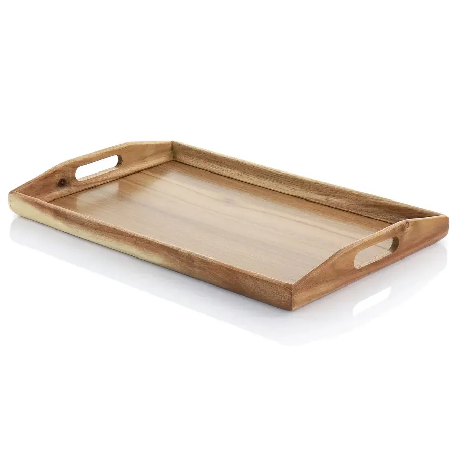 Hot Selling Wood Serving Tray Manufacturer Customized Handmade Wooden Serving Table Top Serving Storage Tray At Cheap Price