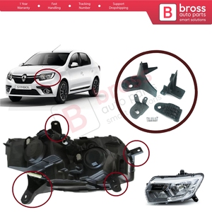 BHL554 Headlight Holder Mount Repair <b>Bracket</b> Tab Set Left Side <b>for</b> Symbol MK3 Facelift 2017-On 260609154R - Product Image 5