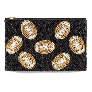 Pochette tendance et luxueuse en perles avec motif de ballon de football pour Noël et la décoration de la maison, pour femmes et filles, pochette élégante - Product Image 1