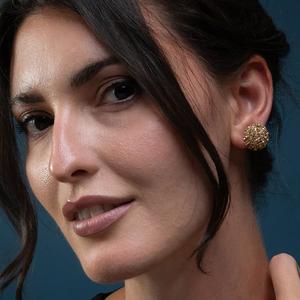 Fabriqué en Italie, boucles d'oreilles pour femmes de haute qualité mm 20 avec strass - Product Image 4