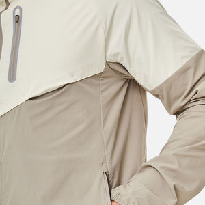 Nouvelle arrivée Survêtement à panneaux tissés extensibles dans les quatre sens Ventilations avant et arrière Poche poitrine à fermeture éclair Survêtement à taille élastique - Product Image 2