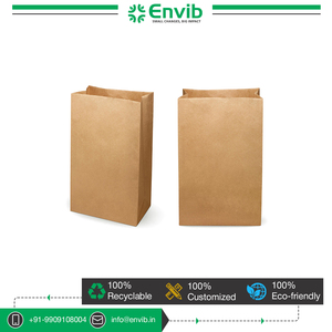 Sacs en papier kraft de luxe écologiques jetables à forte demande 50-130 GSM avec poignée torsadée Emballage alimentaire anti-graisse avec logo personnalisé - Product Image 3