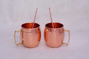 Fabulosa Taza Moscow Mule de Cobre Sólido con Diseño Elegante y Asa de Latón, en Cantidad al por Mayor - Product Image 6