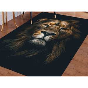 Alfombra de León, Alfombra de Regalo para Amantes de los Leones, Alfombra para la Cueva del Hombre, Alfombra de Animales, Alfombra Suave No Tejida - Product Image 1