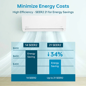Sistema de Bomba de Calor ZERO, <span class=keywords><strong>Aire</strong></span> <span class=keywords><strong>Acondicionado</strong></span> Multizona de 12000 Btu, <span class=keywords><strong>Inverter</strong></span> DC, Montaje en Pared, Split, <span class=keywords><strong>Aire</strong></span> <span class=keywords><strong>Acondicionado</strong></span>, Klima, Climatiseur - Product Image 3